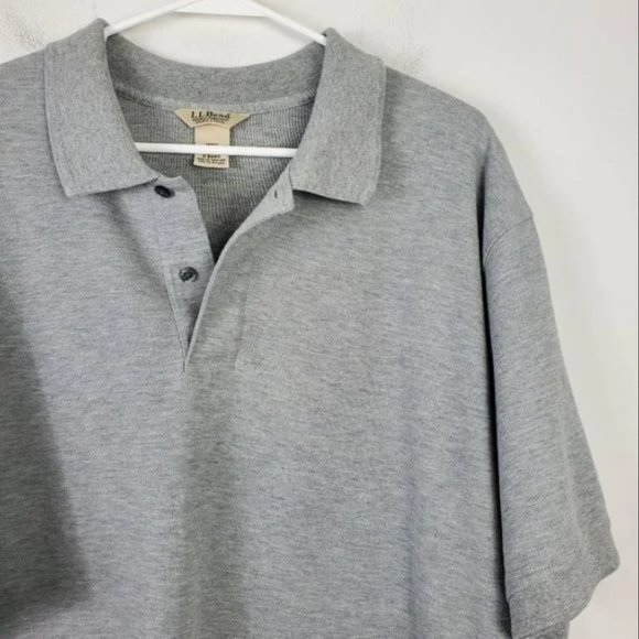 L.L. Bean Wrinkle Resistant Double L Polo Gray Mens Size XL Classic Polo Casual - Picture 4 of 4